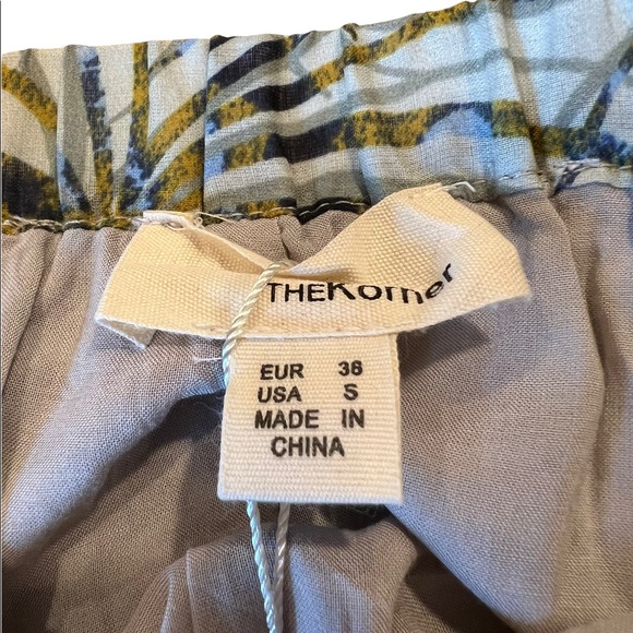 Anthropologie The Korner Hi Lo MIDI 100% Cotton Palm Print Tropical Skirt - Picture 6 of 15